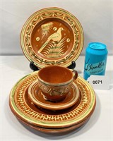 Made in Mexico Decorative Clay Pottery Dish Set