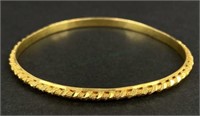 Vintage 18k Gold Bangle Bracelet
