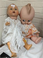 Two vintage dolls, one is Kewpie doll