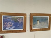 2 Prints in pine frames