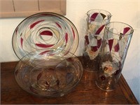 Partylite Art Glass Table Centerpieces 4 pcs.
