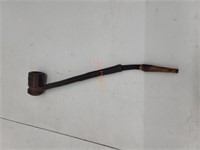 Very Old Long Wooden Smoking Pipe
