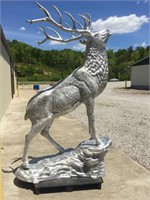 New Heavy Cast Aluminum Bugling Elk on Rock