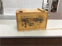 Wooden box with some shells