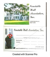 Life Membership to the Constable Hall Association
