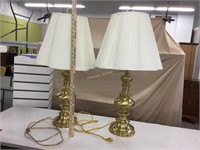 Heavy brass table lamps