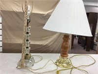 Vintage lamp and modern lamp