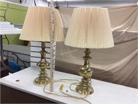 Heavy brass table lamps
