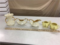 Pearl ceramics pieces - 22 kit gold rims