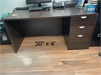 Desk  30" x 4' with 3 drawers