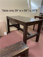 Table 29" w x 59"l x 36"h-very sturdy