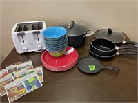 T-fal frying pans/pot/cast iron pan/toaster/note