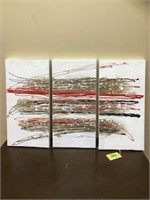 3 pc Red/Brown/White  (12 x 24 each piece)