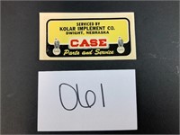 NOS Case Parts and Service Decal