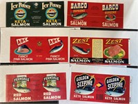 SALMON TIN LABELS