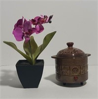Yankee Candle Wax Warmer & Faux Orchid