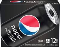 Pepsi Zero Sugar Cans, 355mL, 12-Pk - Zero Sugar,