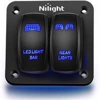 Nilight 90104B 2Gang Aluminum Laser Rear LED Light