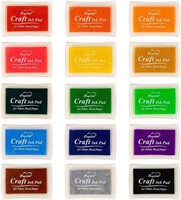 Ink Pad, 15 Colors Finger Washable Craft Stamp