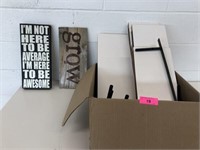 Floating Shelves and Decorative Signs
