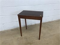 Small Wooden Table with Tapered Legs
