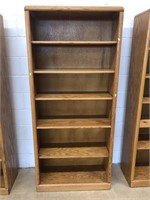 Wooden Bookshelf with Adjustable Shelves