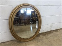 Modern Plastic Gilt Framed Mirror