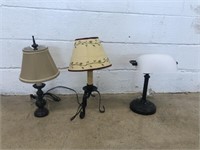(3) Various Small Table Lamps