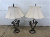 Pair of Metal Decorative Table Lamps