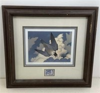 * Framed/Matted Peregrine Falcon S/N print w/