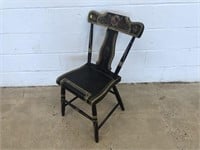 Antique Paint Decorated Side Chair
