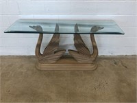 Modern Beveled Glass Top Sofa Table