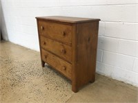 Country Softwood 3 Drawer Chest
