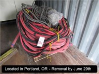 LOT, ASSORTED HOSE & WELDING LEAD ON THIS PALLET