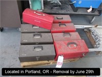 LOT, (9) ASSORTED TOOL CHESTS W/TOOLING ON THIS