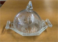 Vintage Jeanette Glass Baltimore pear round butter
