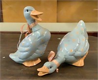 Two vintage ceramic ducks