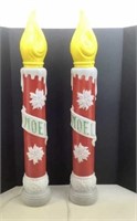 *LPO* (2) XMas Candle blow molds  - 38"