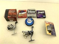 (3) Reels (newer) & (4) Fishing Line Boxes