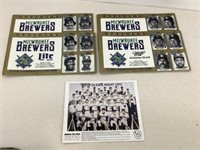 (4) Brewers 25 Year Card Set & 1972 Team Photo