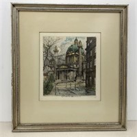 * Atq Etching Under Glass - By Listed Artist