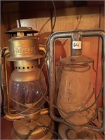 2 Vintage Lanterns- WITH ELECTRICAL CORDS
