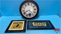 Wall clock and 2 Wall Plaques