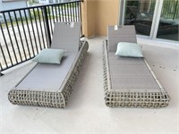 WICKER LOUNGE CHAIRS