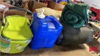 Waterjug, Picnic Basket, 3 Sleeping Bags