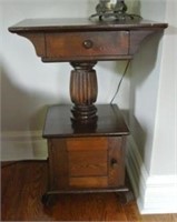 Antique Oak Telephone Table