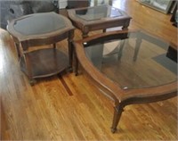 Bevelled Glass Coffee Table Set