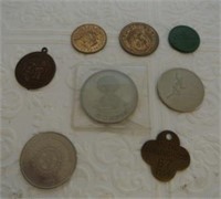 Assortment of Curiosity Coins & Tokens