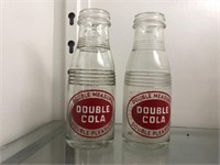 (2) Double Cola Bottles