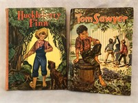 Huck Finn & Tom Sawyer Books 1950's